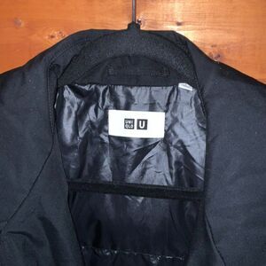 UNIQLO U Men's Padded Short Insulated Black DB Puffer Peacoat Coat Sz L